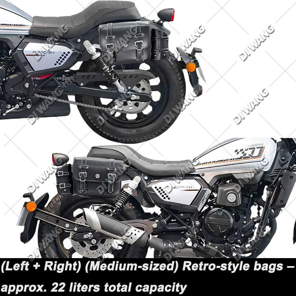 Motorcycle Retro Side Bag For QJMOTOR Glory 250 Side Pannier Helmet Bag Quick Release Bracket Modified Accessories