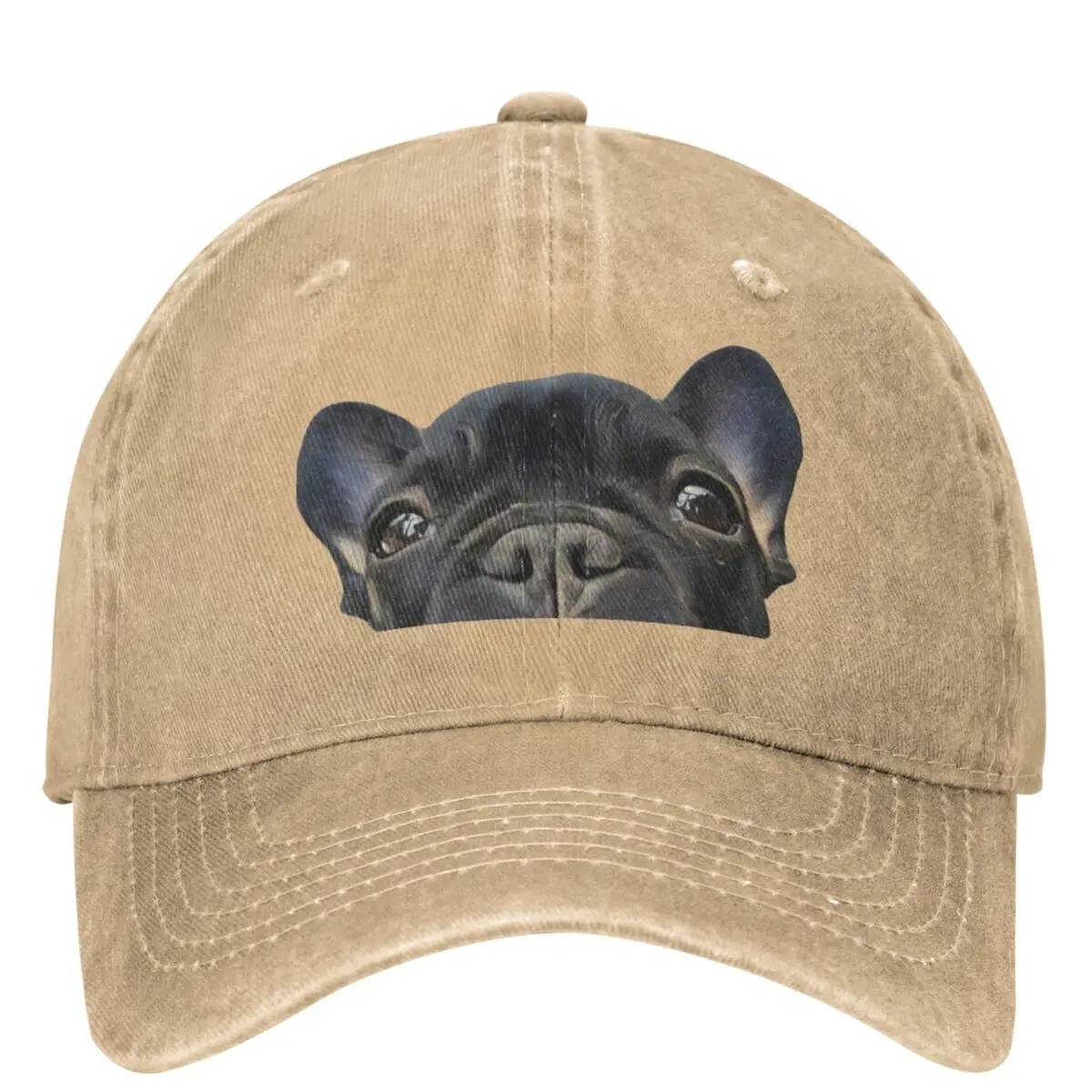 

French Bulldog Pet Baseball Cap Cute Dog Kpop Rock Sun-Proof Washed Trucker Hat Couple Women Street Style Design Baseball Caps