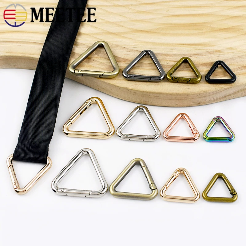 5/10 قطعة 16-32 مللي متر المعادن مثلث أبازيم قابلة للفتح الربيع المشبك حقيبة حزام خطاطيف قافلة مفاتيح حلقة تسلق لتقوم بها بنفسك إكسسوارات الأجزاء الداخلية للكمبيوتر #6