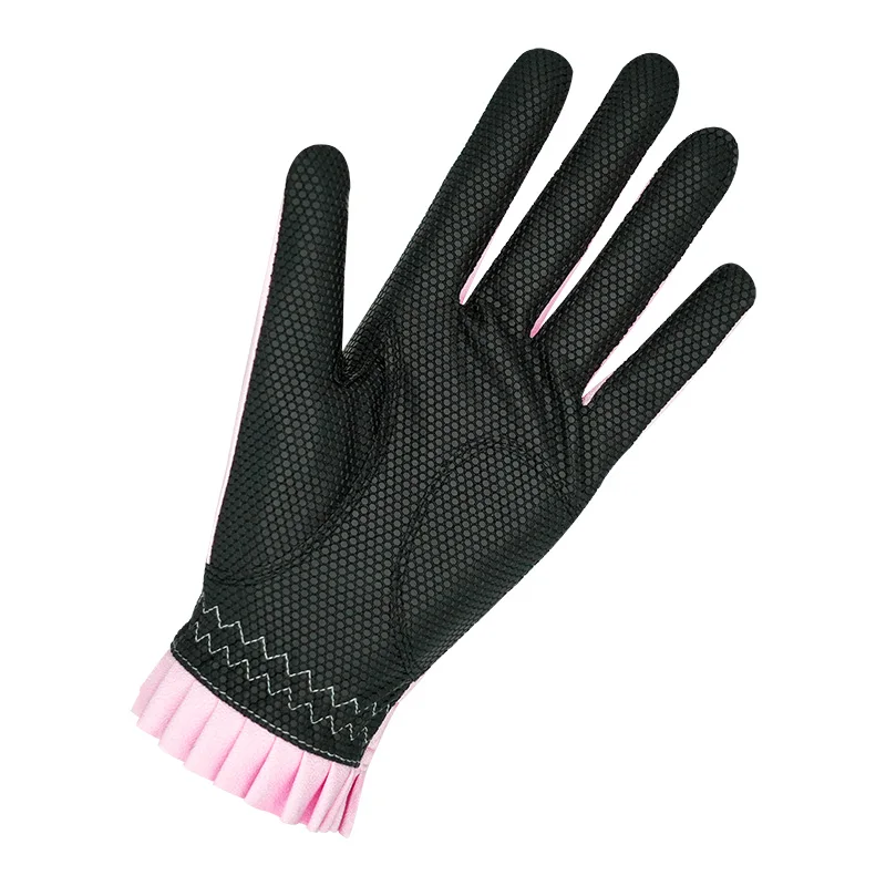 TTYGJ Golf Gloves For Ladies Left Right Hand Breathable  PU Leather Fabric Non-Slip Design Gloves With Particle Sports