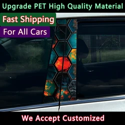 Dice Poker Mice Rat Balloon Car B-pillar Stickers Auto Center Column Decoration Cover Scratches Waterproof Decal Car Accessories