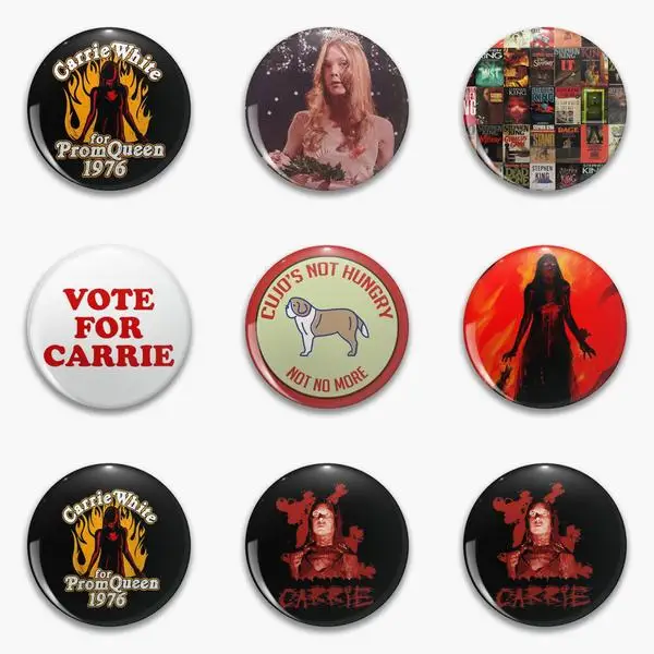 Carrie Movie Stephen King For Soft Button Pin Customizable Cartoon Brooch Funny Women Lover Metal Lapel Pin Fashion Clothes