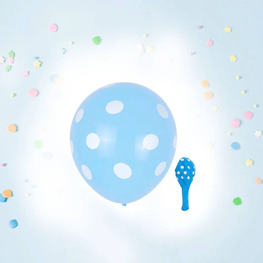 

100 Pcs Polka Dot Balloon Festival Balloons Inflatable Air Ballons Latex Round Party Supplies Thickened