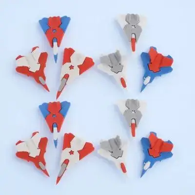 

18pcs Helicopter Shaped Erasers Cartoon Design Kids School Supplies Tpr Material Bright Colors Portable Gifts Student