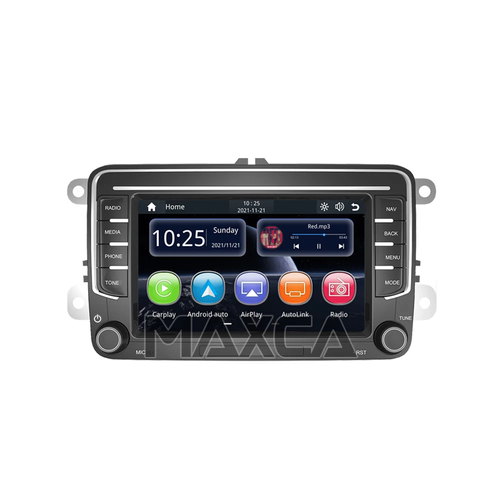 MAXCA 7 inch OEM Fit Carplay Radio Multimedia Player 1080P for VW Polo Golf Tiguan Passat SEAT Leon SKODA Octavia