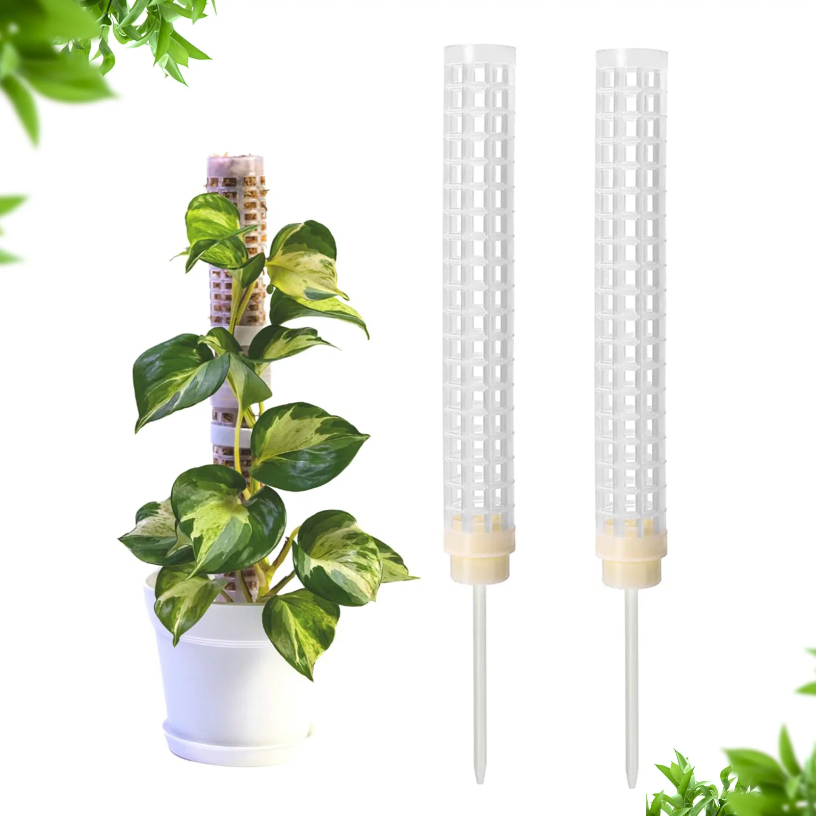 

Monstera Moss Pole Stackable Plastics Plant Pole Plant Sticks Sphagnum Moss Pole Moss Stick For Orchid Monstera Flowers Climbing