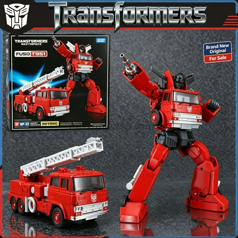 

Новые оригинальные игрушки-трансформеры серии Masterpiece MP-33 Inferno KO Edition, коллекционные фигурки, машинка из сплава, в наличии