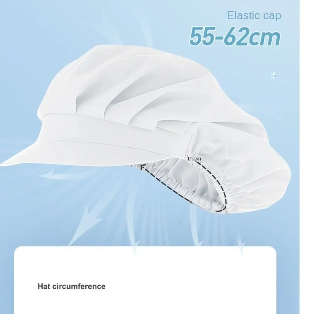 Dustproof Chef Work Hat Breathable Cotton Material Food Preparation Cap Oil Resistant Hair Drop Prevention Cooking Cap