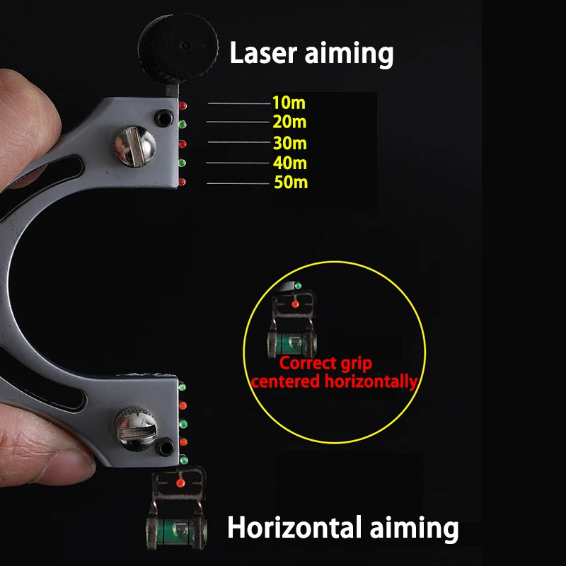 Imagem -02 - Laser Metal Precision Slingshot Tiro Caça ao ar Livre Archery Caza Grupo Alta Precisão Slingshot Caça