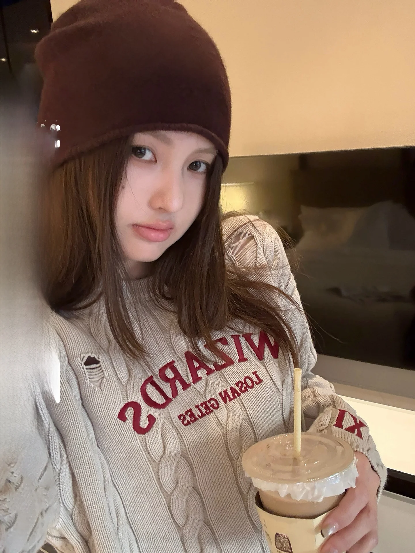 

Женский вязаный свитер NingSi: повседневный, свободный крой, укороченный, с вырезами, вышивкой букв, узором «косы», осенний топ