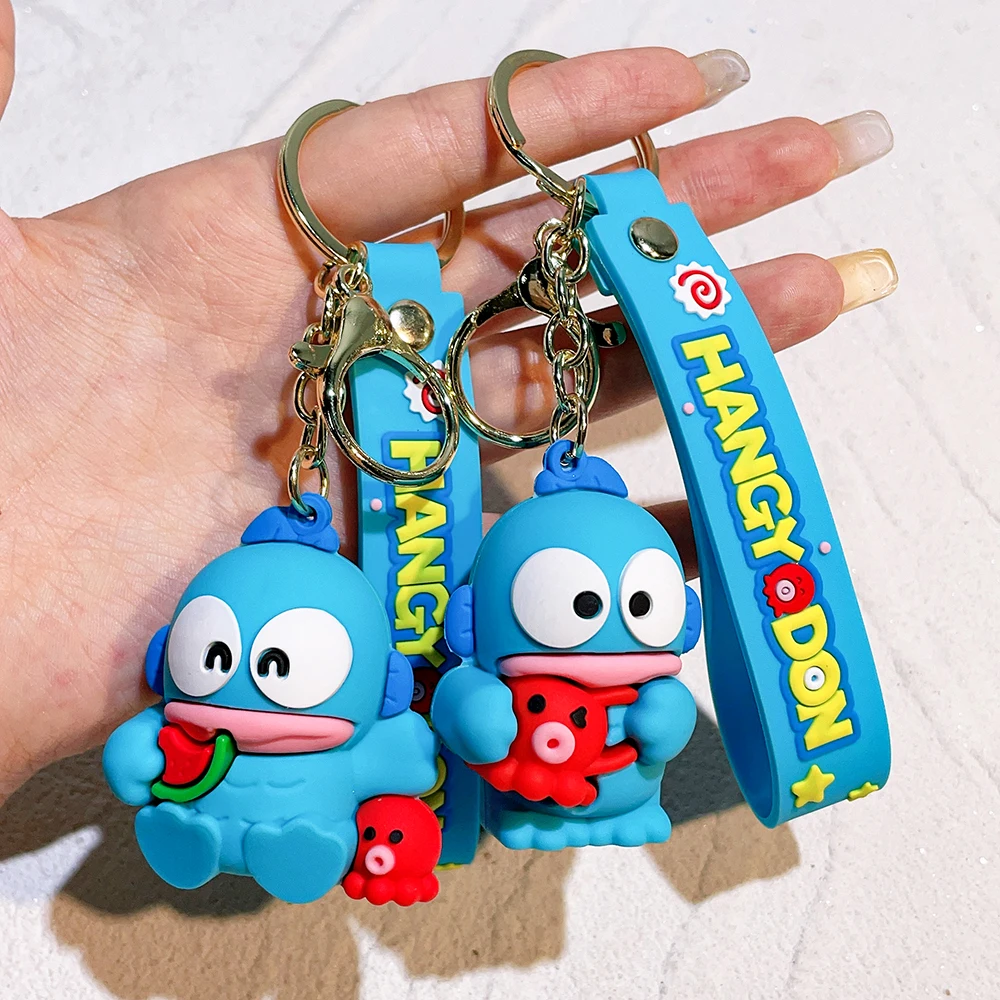 

Creative Silly Cute Clown Fish Blink Birthday Hat Balloon Cake Keychains Hug Octopus Tongue Out Panda Suit Doll Bag Keys Chain