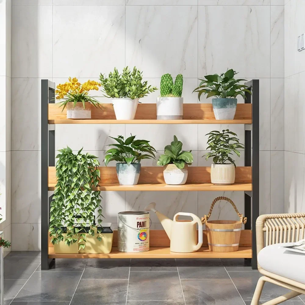 Multi-Layer Outdoor Flower Stand Bookcase Simple Office Display Bookshelves Stable Heavy Kitchen Shelf Magazine Vanity Shelves