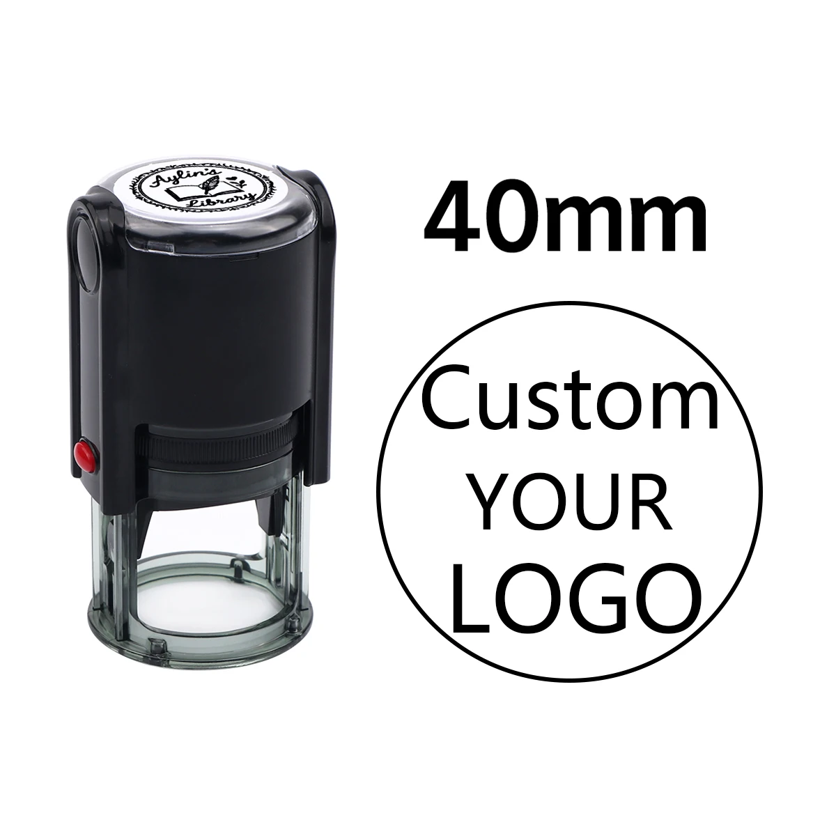 Aangepaste zelfinktende stempel met uw eigen logo, lichtgevoelige inkt / rubberen stempel, personaliseren uw logo Meerdere inktkleuropties