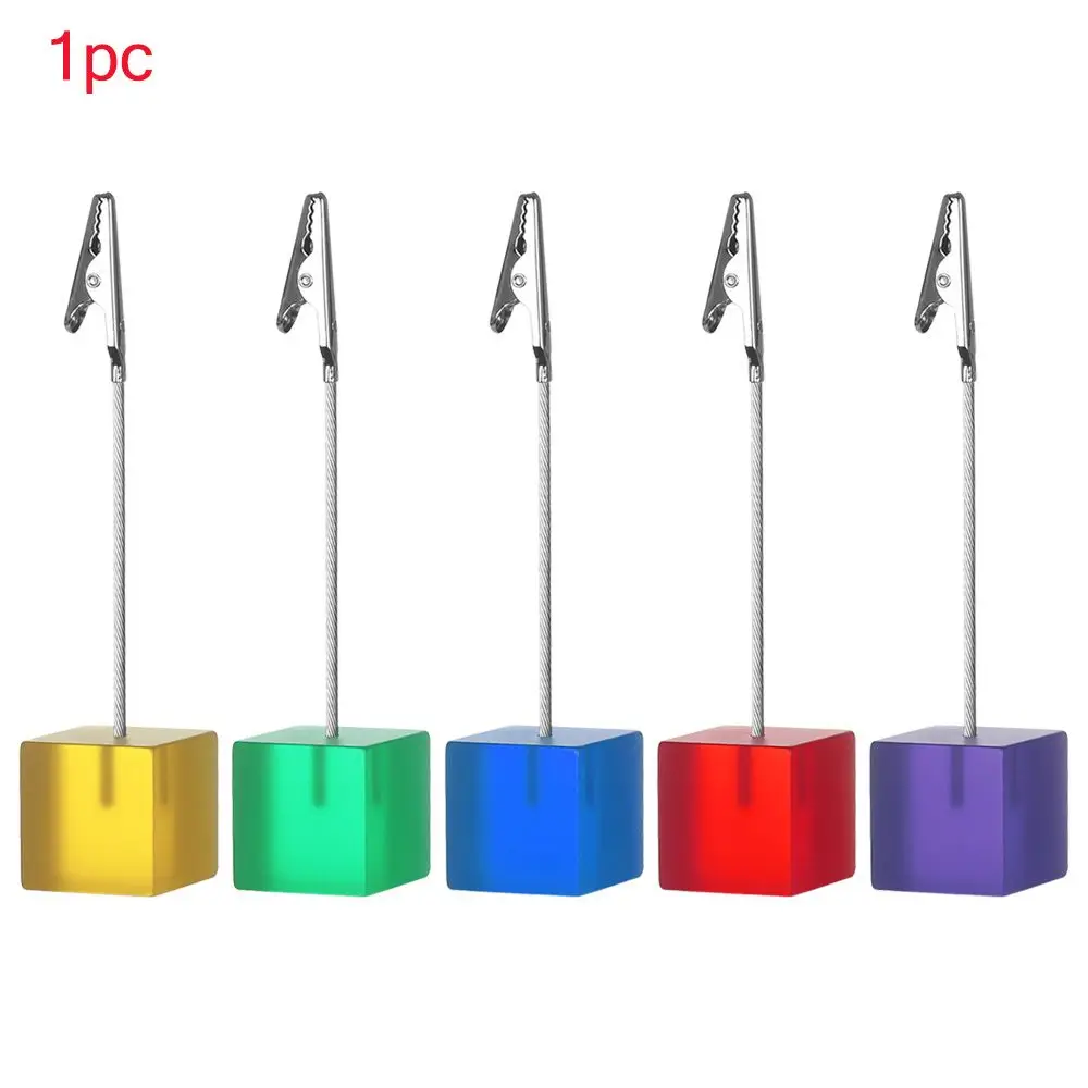 Clamp Wedding Arrangement Desktop Decoration Picture Folder Home Decor Photos Clips Resin Square Shape Clamps Stand Place Card