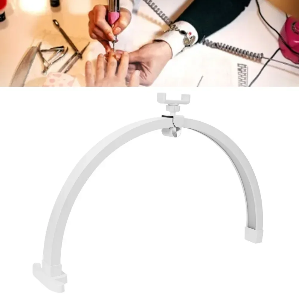 22 Inch Half Moon Nail Desk Lamp 20W Touch Control Foldable Manicure Tattoo Desk Beauty Light 3200‑5600K ;90 with Phone Clip