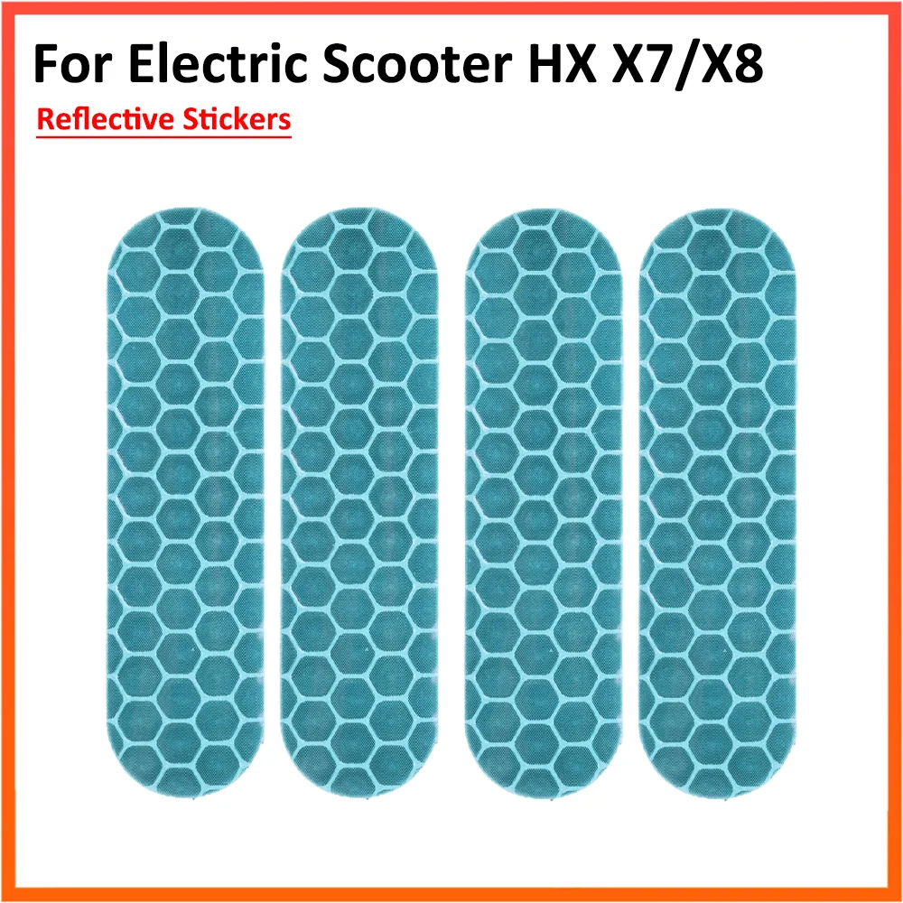 Front Rear Wheel Reflective Stickers For HX X7 X8 Electric Scooter Front Fork Rear Wheel Hub Protective Strip Parts Accessories