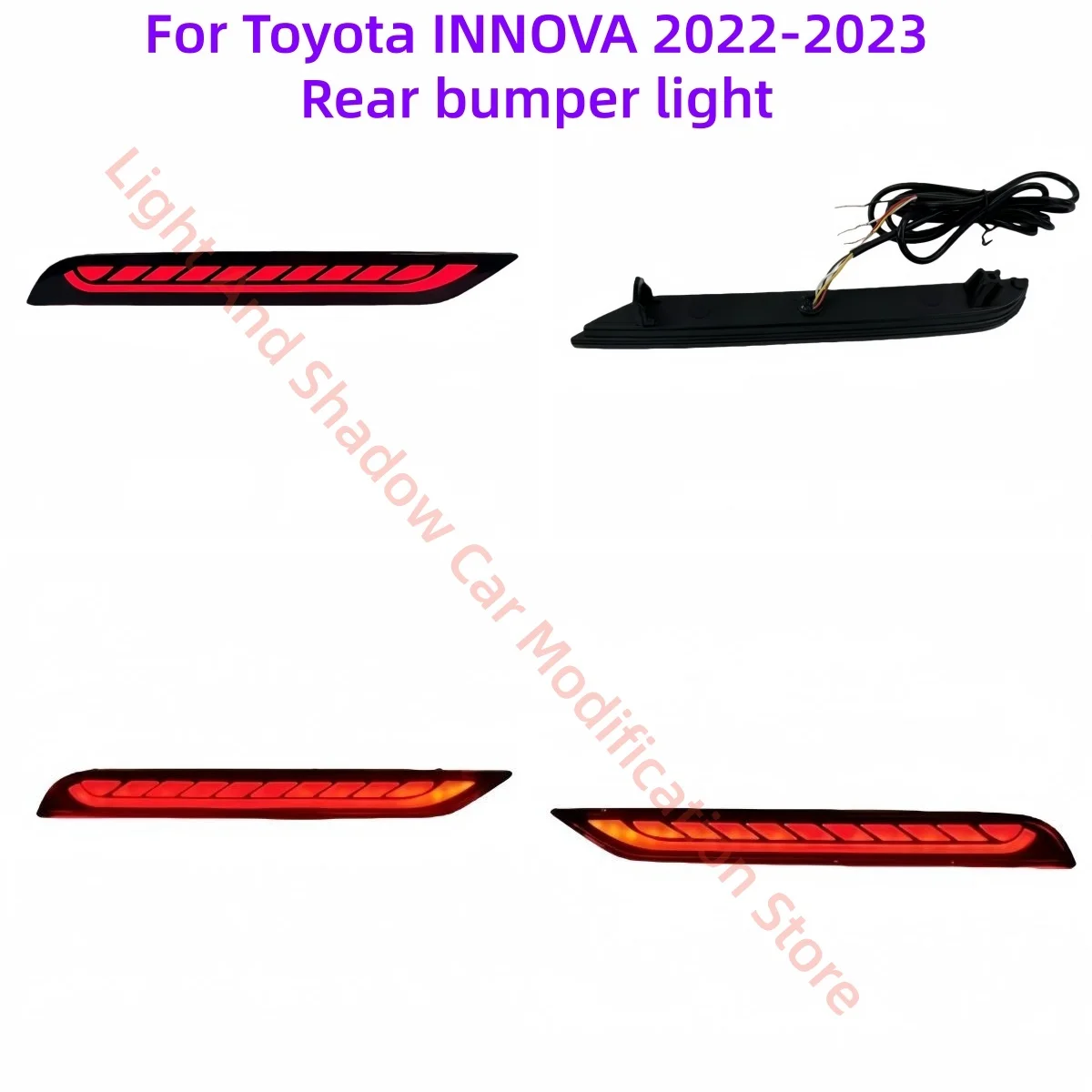 

For Toyota INNOVA 2022-2023 Rear bumper light Modification Brake lights Flowing water Turn signal Warning light Automobile parts