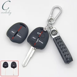 Cocolockey Silicone Car Key Fob Case Fit for Mitsubishi ASX Outlander Lancer L200 2Button Remote Key Protector Car Accessories