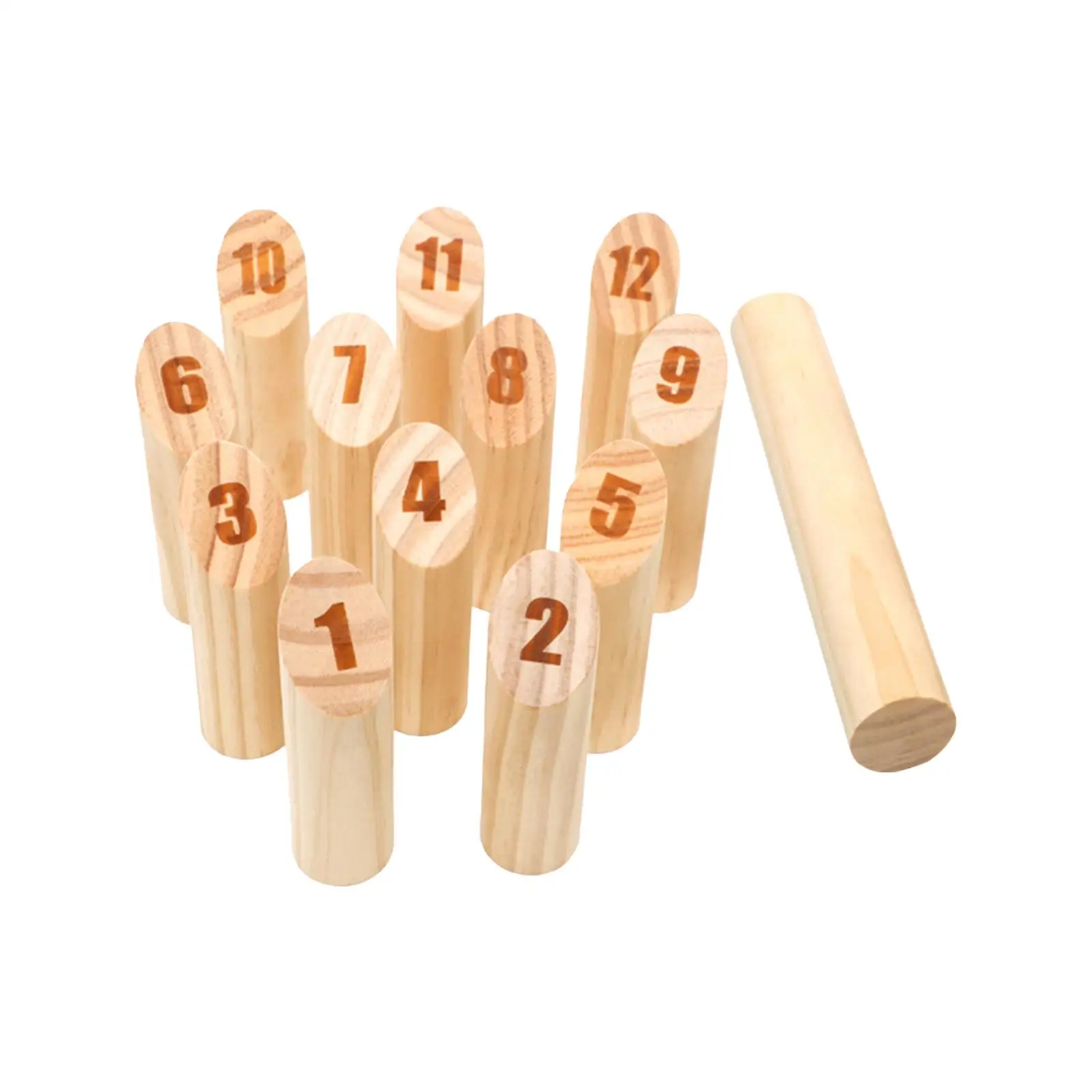 Wood Set Toss Game Adults Kids Lawn Indoor Outdoor Scatter Throwing Dowel with