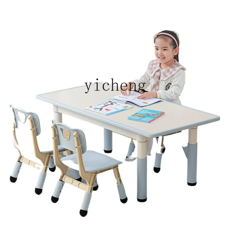 Tqh-Mesa ajustable de plástico para aprendizaje de niños, mesa de grafiti para escribir en el hogar, mesa de pintura