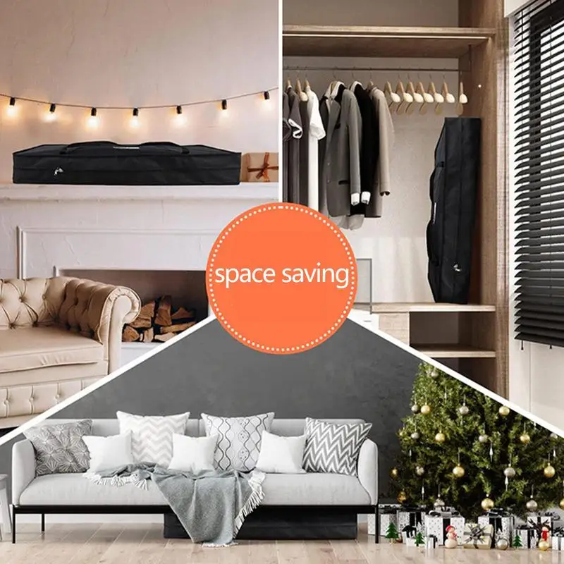 Wrapping Paper Containers Dustproof Zippered Wrapping Paper Waterproof Pouches Portable 600D Oxford Cloth Ribbon Organizer Large