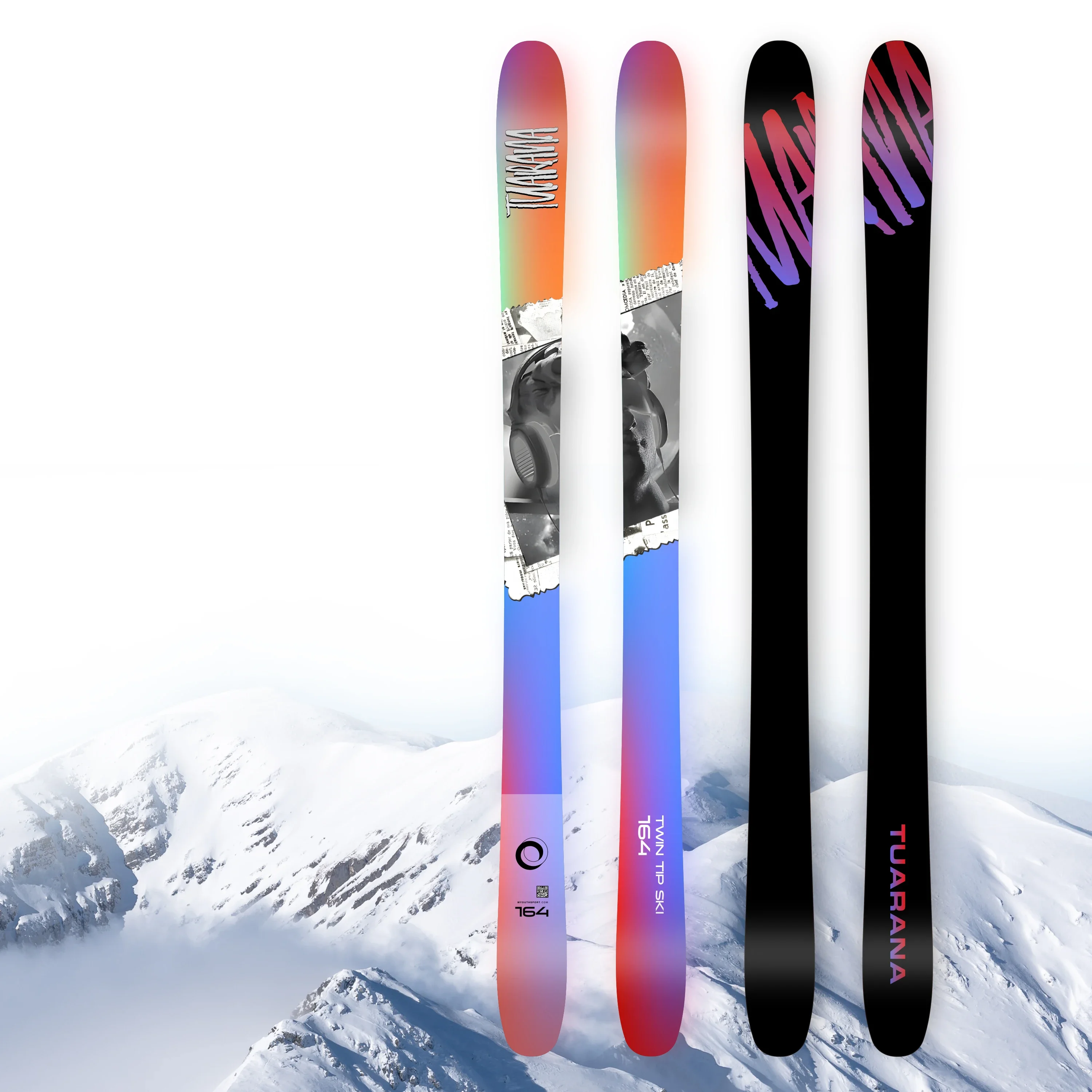 

TUARANA 164 backcountry Custom snowboard and ski freestyle twin tip alpine skis climbing ski set