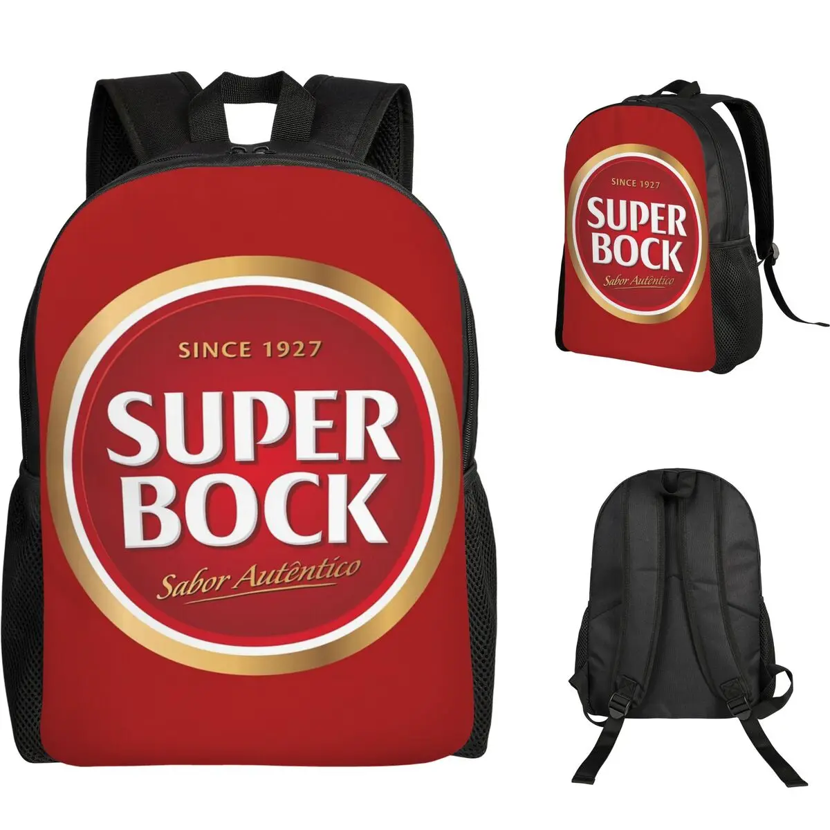 

Super Bock Student Backpack School Bag Hiking Travel Daypack for Boys Girls Fashion Bookbag Shoulder Bags