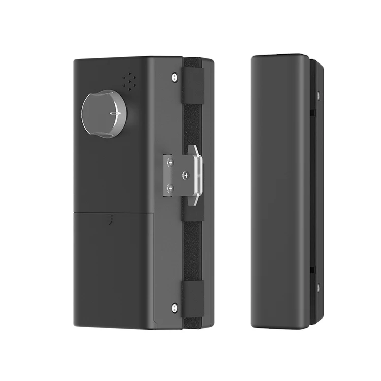 Glass cutting free easy to use smart electronic fingerprint smart glass door hook with screen