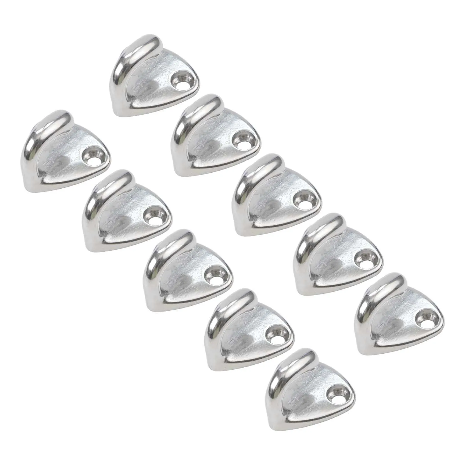 10pcs Trailer Tarpaulin Hooks with 20 Screws Made from 316 Stainless Steel for Long Lasting and Secure Mesh Attachment Use