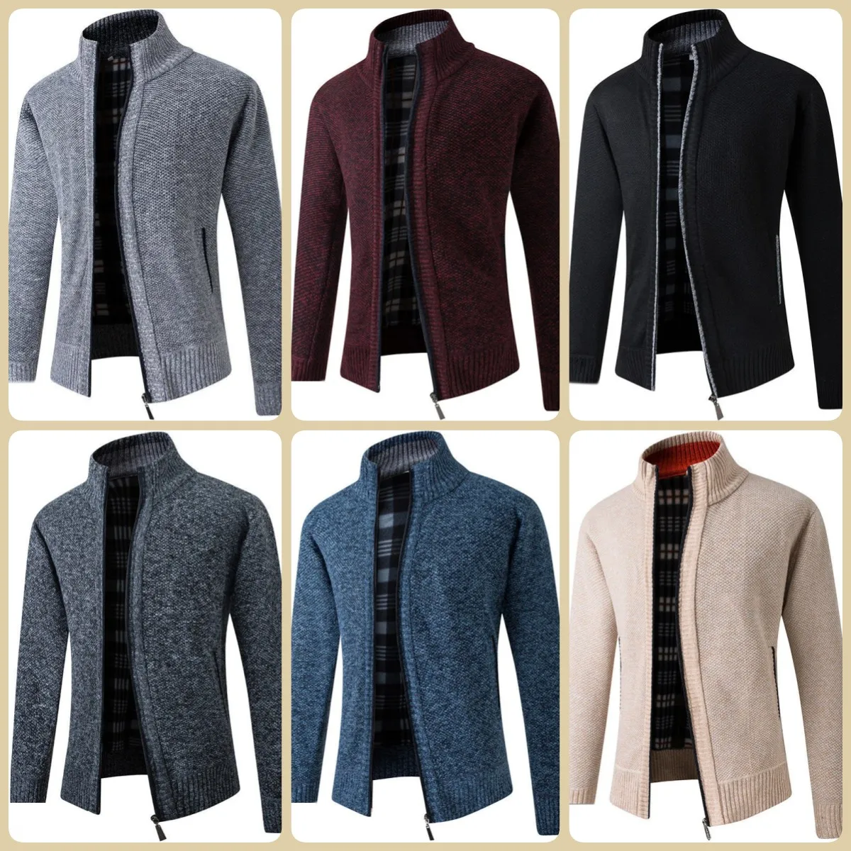 

Liseaven Jacket Men Clothing Thick Winter Sweaters Warm Zipper Cardigan Sweaters Man Casual Coat Knitwear Sweatercoat