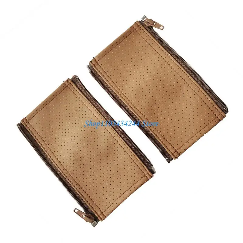 PU Leather Strollers Handle Cover Zippered Design Protector for Dedicated Model