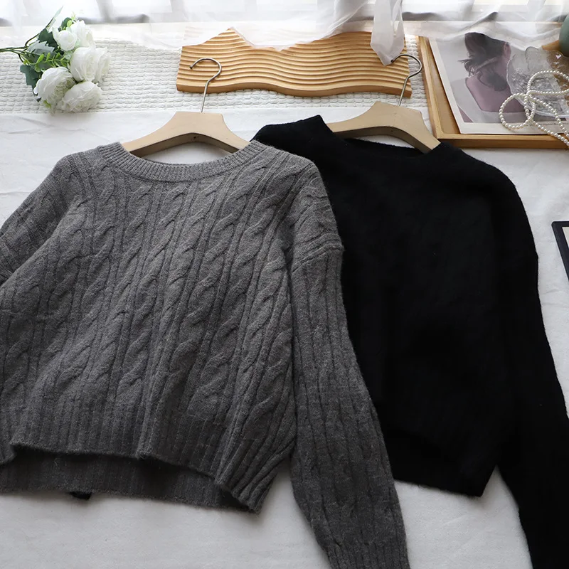 een ort Knitted Sweater Women's Autumn Inner Wear High Waist ature 2025 New Korean Sle Top Fem Faion