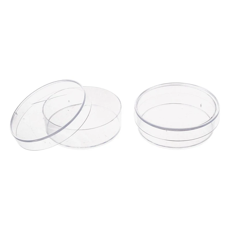 40 Pcs. 35Mm X 10Mm Sterile Plastic Petri Dishes With Lid For LB Plate Yeast (Transparent Color)