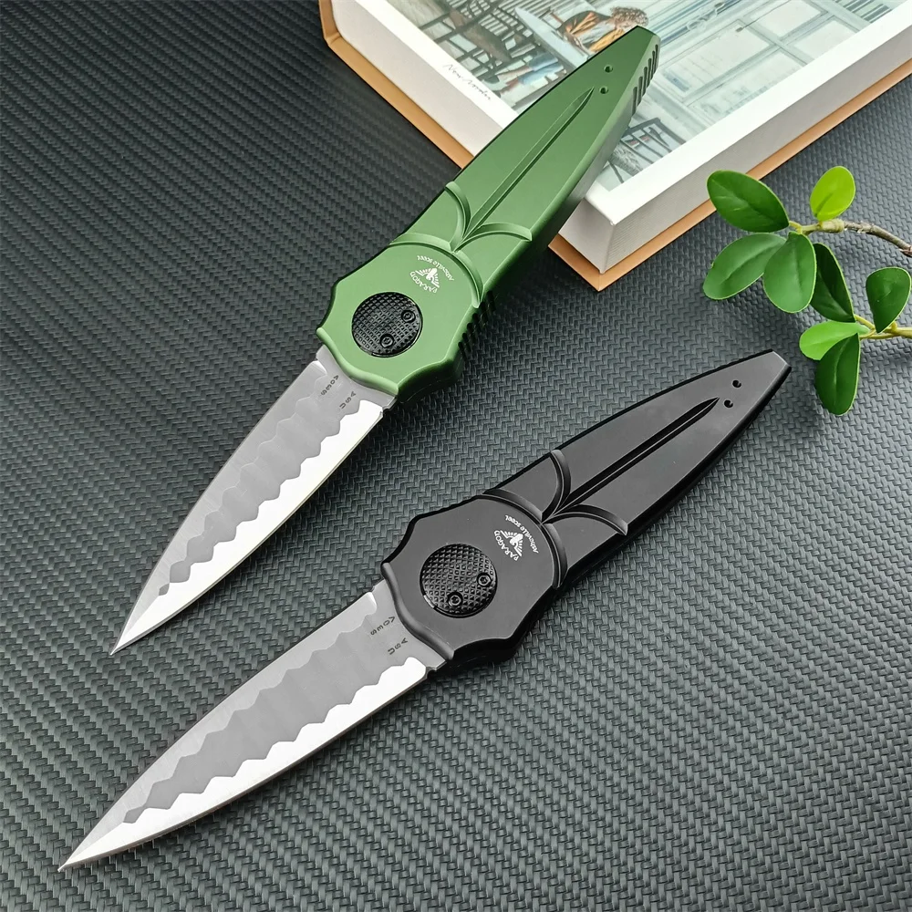 EDC Survival PARAGOD Piranha Outdoor Tactical Folding Knife D2 Blade Aluminum Alloy Handle Camping Hunting Pocket Knives