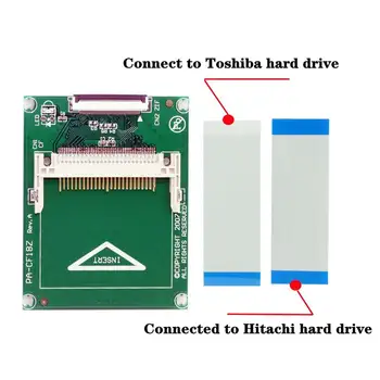 Helt nytt CF till ZIF/CE40-pinsadapterkort, CF till CE, ZIF till CF-gränssnitt, CF-kort till Zif-hårddisk med medföljande bandkabel 10 best sales Common interface card - №7