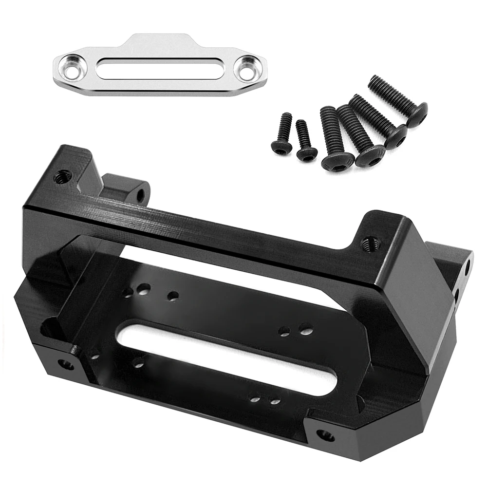 AXSPEED Aluminum Alloy Front Bumper Winch Mount Kit for TRX-4 TRX4 Bronco 1/10 RC Crawler Car Truck Model Upgrade Parts