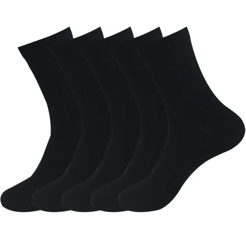 10 pares de calcetines de algodón puro para hombre Otoño Invierno negro blanco Casual de negocios para hombres y mujeres de alta calidad de talla grande EU42-48