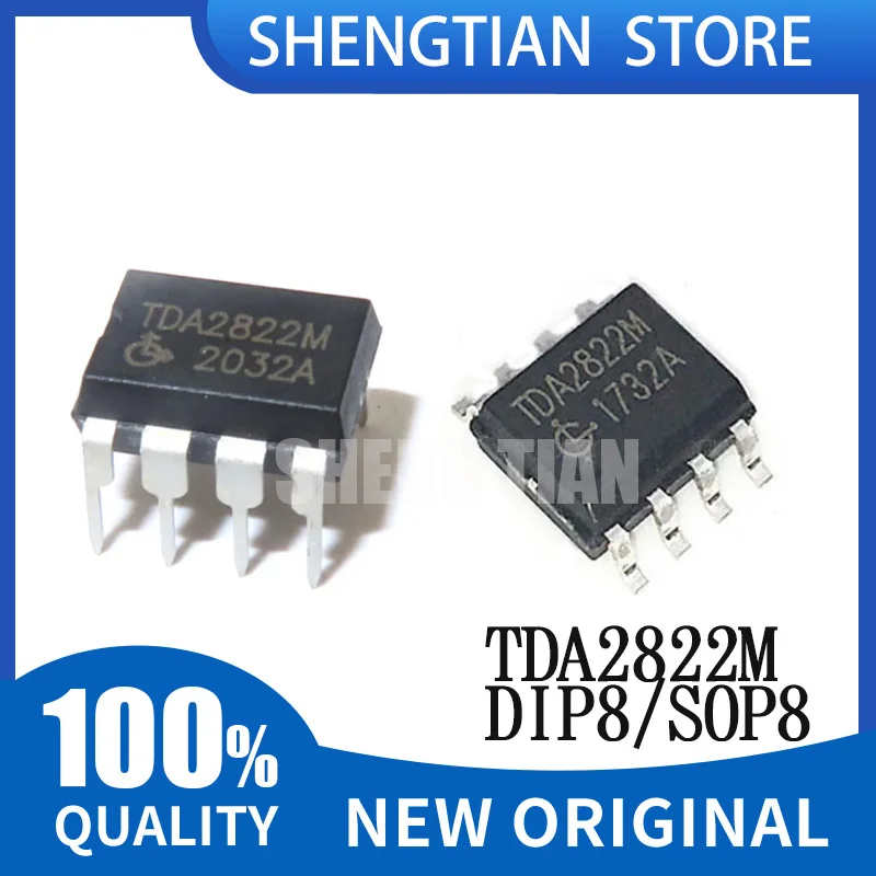 10Pcs/Lot TDA2822M DIP8 SOP8 TDA2822 /SCS SOP DIP 2822M DIP-8 SOP-8 DUAL LOW-VOLTAGE POWER AMPLIFIER IC In Stock