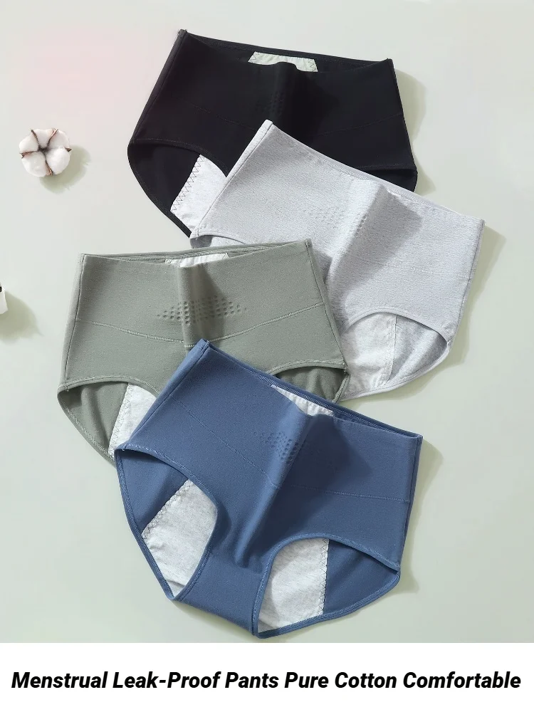 Menstrual Panties For Women Comfortable Physiological Underwear Absorbency Leak Proof Briefs Cotton Lingerie Period Underpants