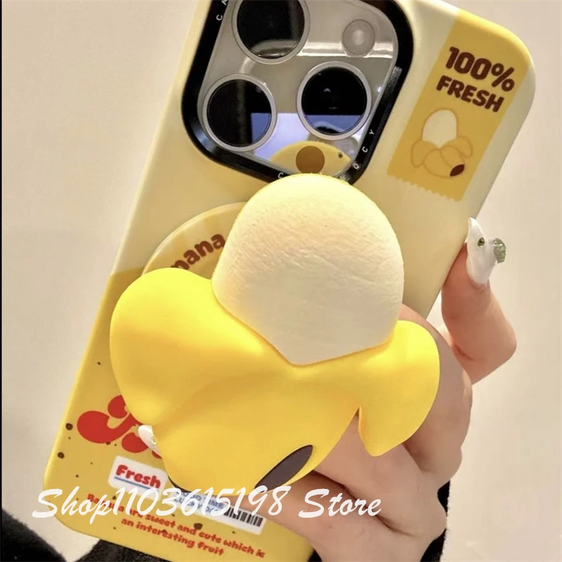 

Корейский милый 3D магнитный держатель-банан для телефона Griptok Grip Tok, подставка для телефона, поддержка iPhone 17 16, аксессуары Magsafe Smart Tok