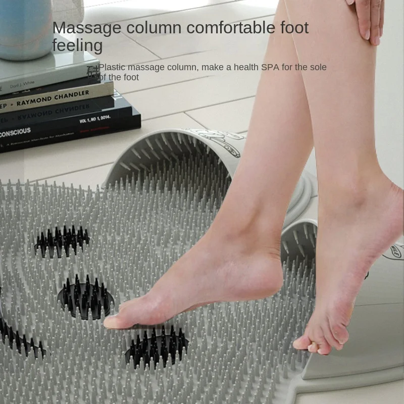 Shower Foot & Back Scrubber Foot Washing Brush Silicone Massage Floor Mat Bathroom Non-slip Pad Foot Wash Dead Skin Removal