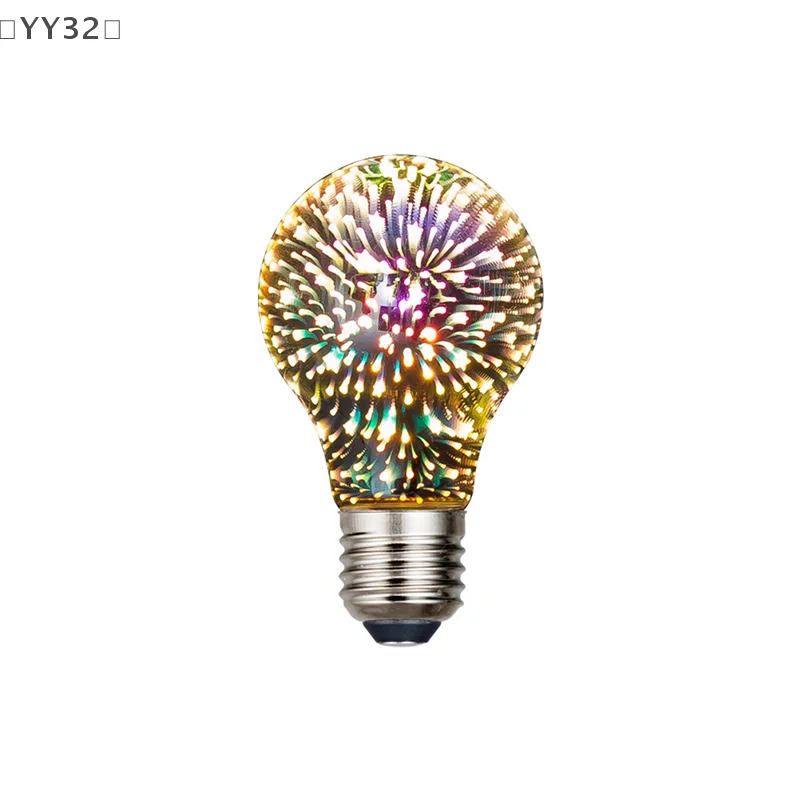 らyarYY32 август 3D украшения светодиодная лампа E27 6 Вт 85-265 В винтажная лампочка звезда фейерверк лампа