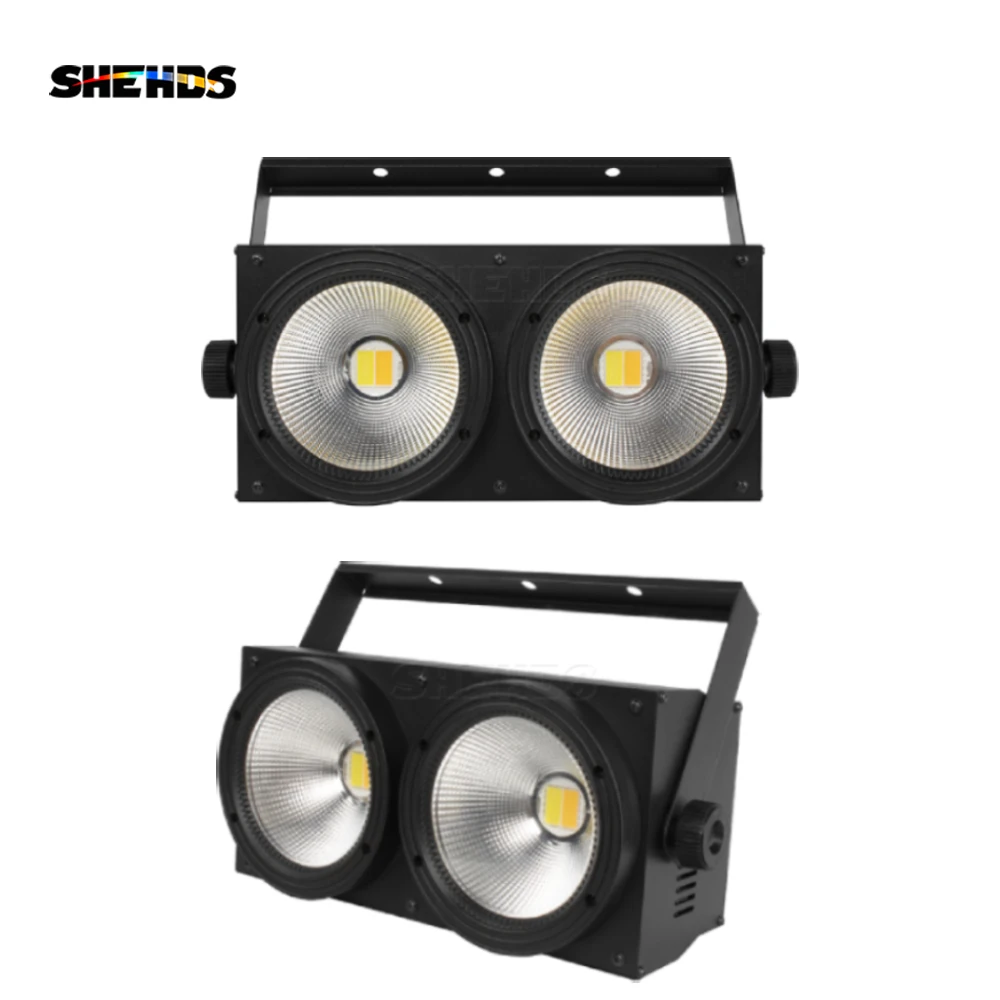 SHEHDS 2 Eyes COB Blinder Cool and Warm 2in1/RGBW+UV 6in1 Par Light Stage for DJ Disco Hotels Shops Bar Wedding Party Audience