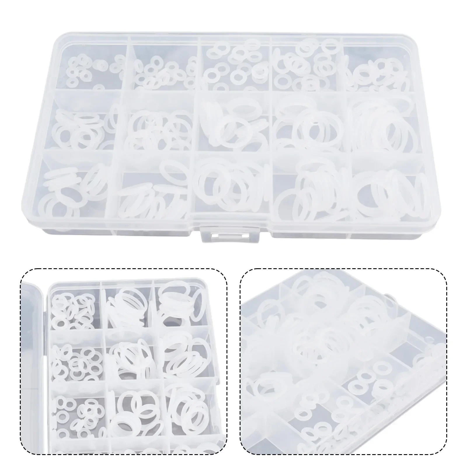 High Quality White Silicone Rubber ORing Assortment Kit Metric Sealing Gasket Set with 225pcs for Versatile Applications