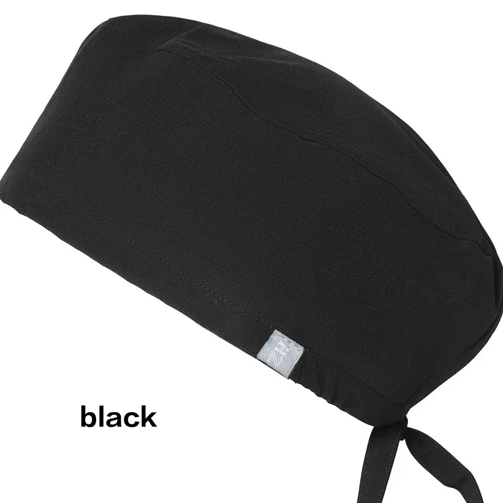 Solid Color 100% Cotton Medical Surgical Cap Nurse Hair Care Baotou Scrub Cap Beauty Salon Nursing Cap Skullies Beanies Bonnet