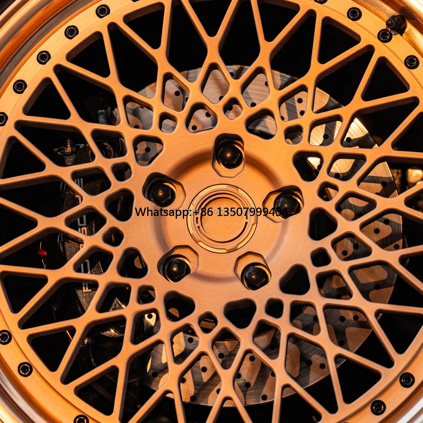 Wholesale Available Custom Engraving Brushed Red Bronze+polished Lip+custom Cap Street Racing Forged Rim for 718/911/TT RS/RS3