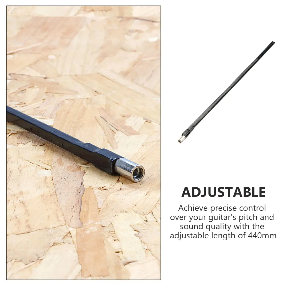 

440mm Black Guitar Adjustment Rod GH157 Compatible Various Brands Precision Control Metal Truss Rod Electric Bass Parts Long