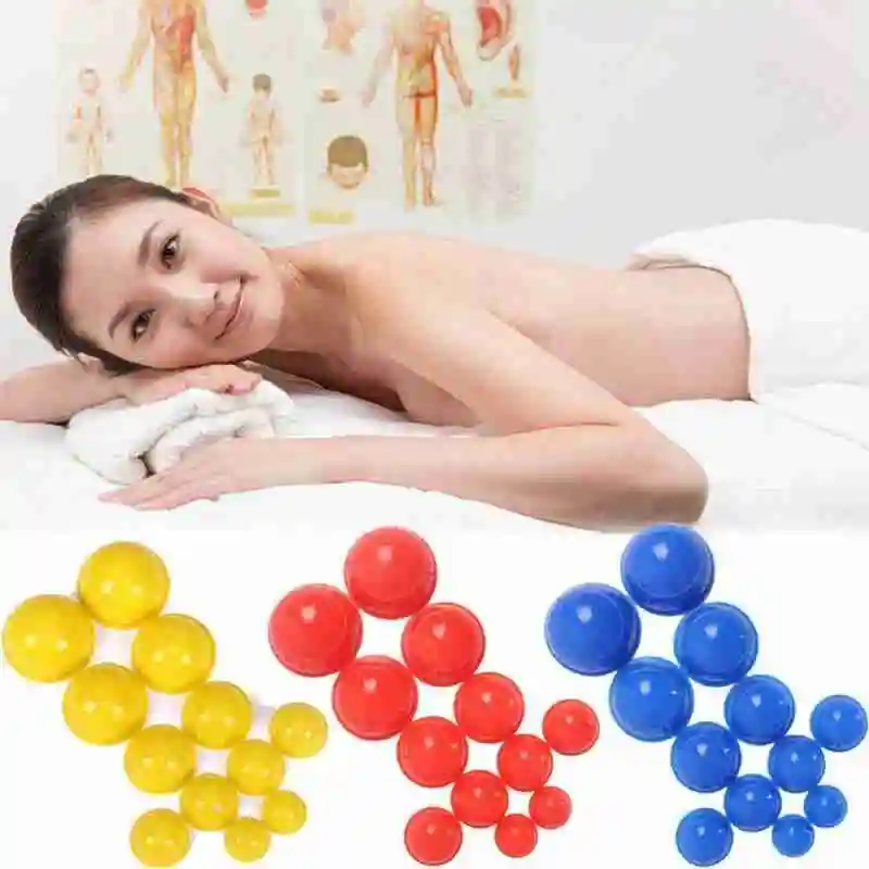 

12pcs Vacuum Cupping Set Silicone Massage Cupping Therapy Cans Rubber Body Slimming Suction Cups Back Massager For Full Body