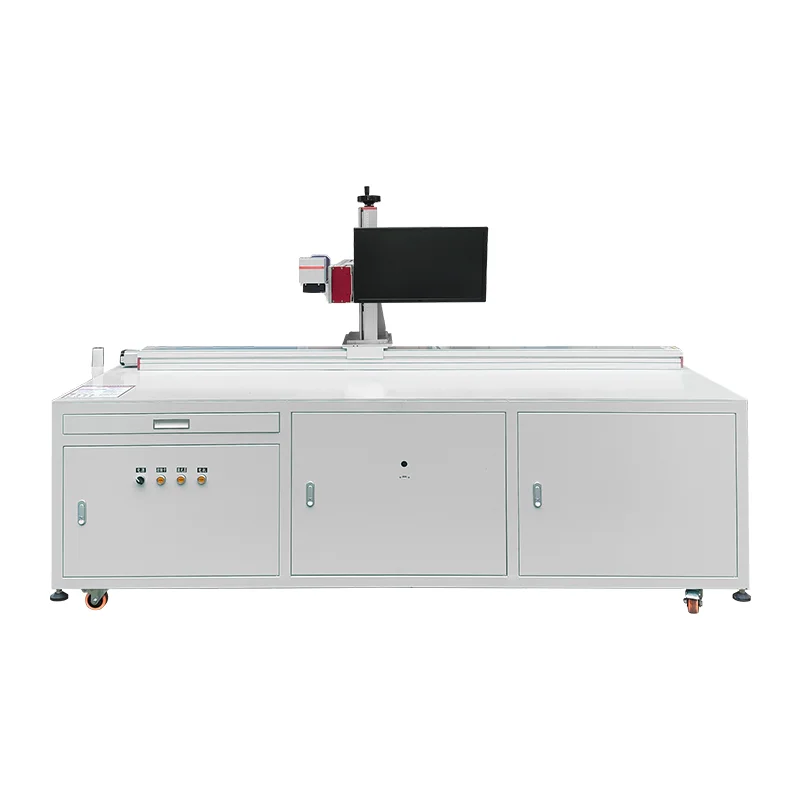 MOPA fiber marking machine with customizable mobile module for electric vehicle lithium battery tray