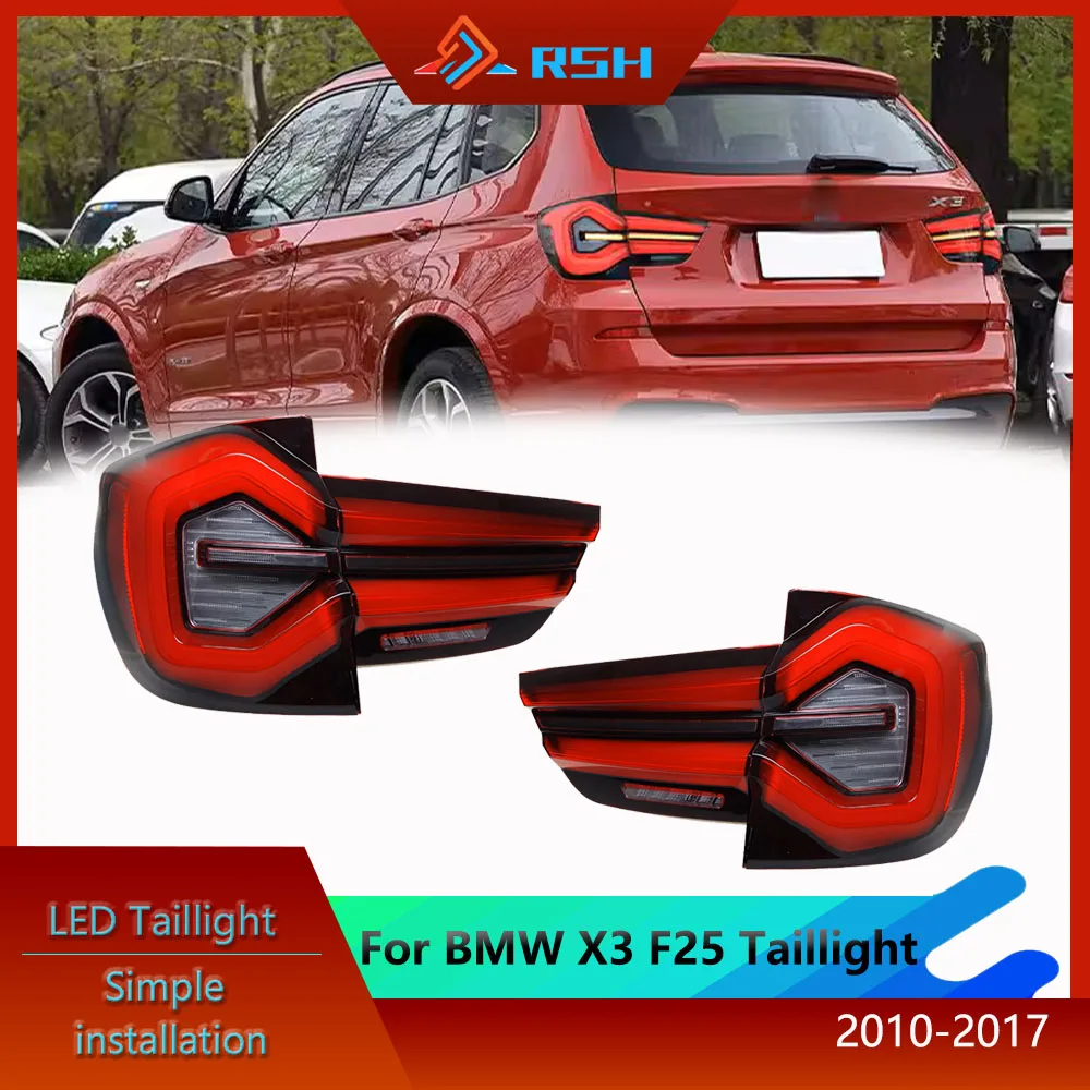 

Автомобильный задний фонарь в сборе для BMW X3 F25 2010-2017, модифицированный новый динамический светодиодный указатель поворота с водой, задний фонарь Plug and Play